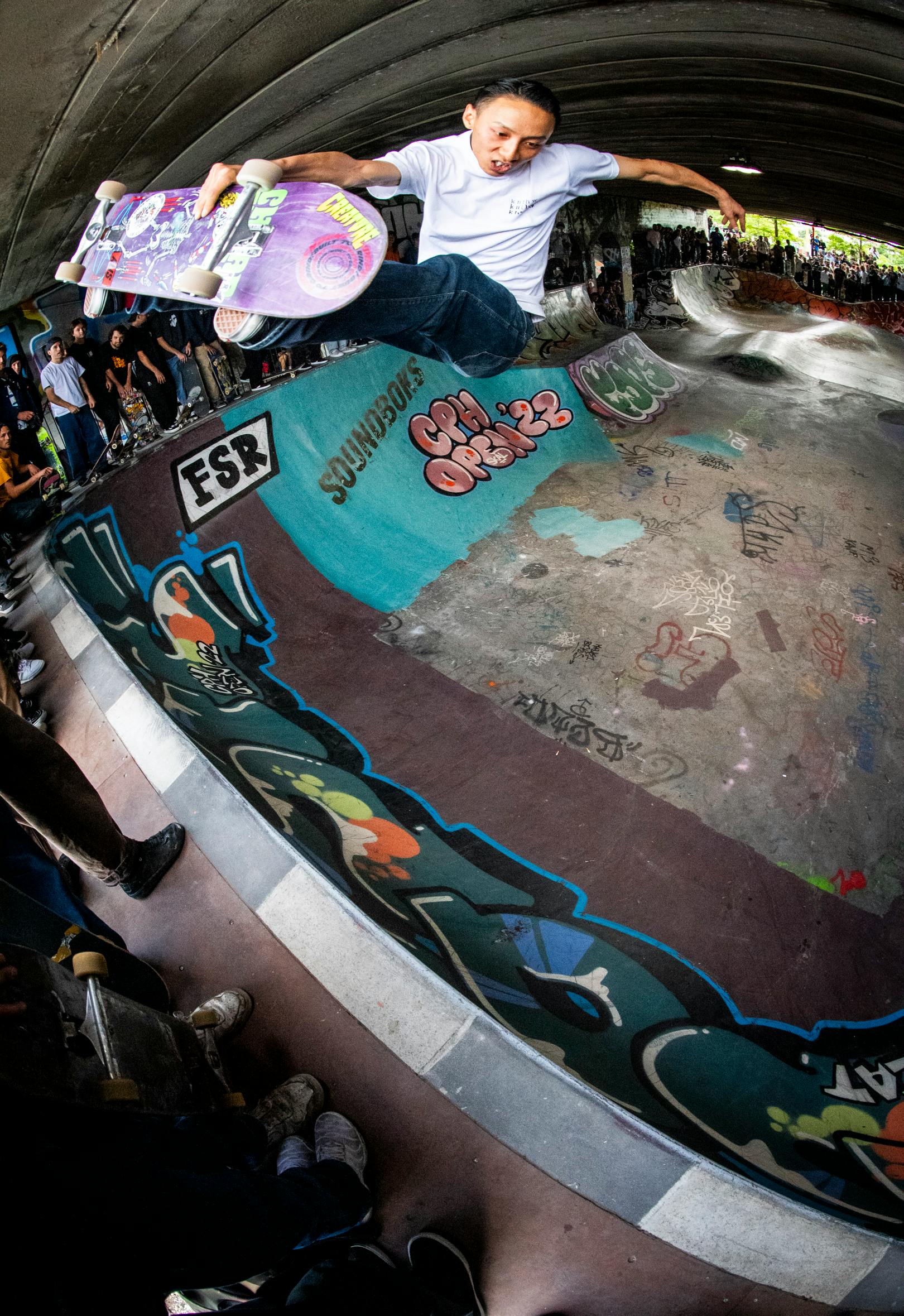 FRONTSIDE INDY AIR, CPH OPEN 2022/ Combed-back hair Samurai. Takeshi, his name has another means Samurai in Japanese kanji. 武士=侍。オールバック侍。