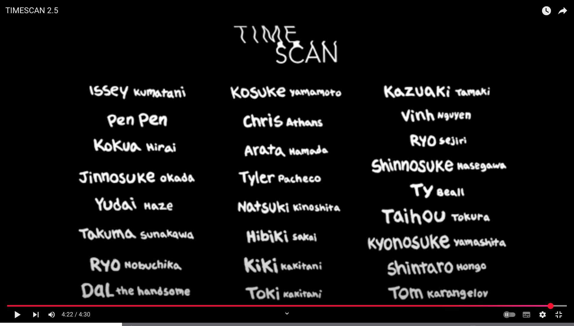 Hand-writing work by Kiir, from end roll.