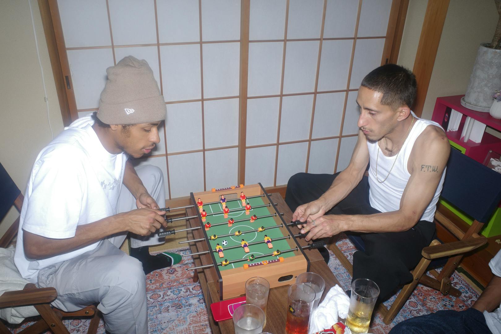 Fidel and Jonathan runs into game.